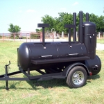 bbq pit/smoker on trailer