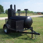 bbq pit/smoker on trailer