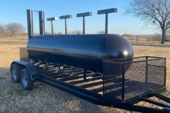 large bbq pit on trailer
