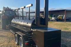 large bbq pit on trailer
