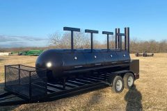 large bbq pit on trailer