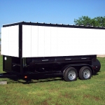 large smoker/grill on trailer with roof and awning