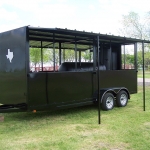 enclosed bbq trailer with awning