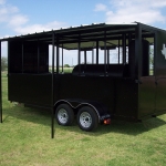 enclosed bbq trailer with awning