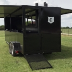  enclosed bbq trailer with awning