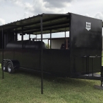  enclosed bbq trailer with awning