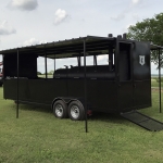  enclosed bbq trailer with awning