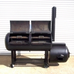 racks inside of patio smoker