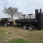 bbq pit/smoker/grill on trailer