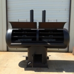 racks inside of t pit/smoker
