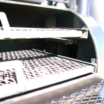 racks inside of compact patio smoker
