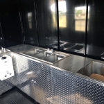 inside of bbq concession trailer