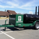 smoker on trailer with logo