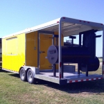 smoker on bbq food trailer