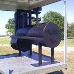 smoker on bbq food trailer