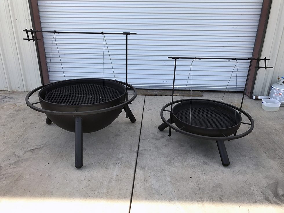 Fire Pits Johnson Custom Bbq Smokers, Adjustable Fire Pit Grill