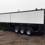 double bbq pit on gooseneck trailer with awning