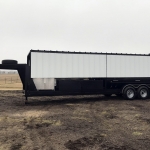 double bbq pit on gooseneck trailer with awning