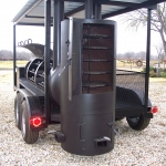 large smoker on trailer with roof