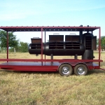 large smoker on trailer with roof