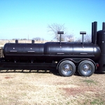 large dual grill on trailer