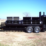 large dual grill on trailer