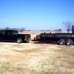 large dual grill on trailer