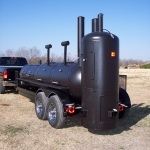 large dual grill on trailer