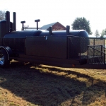 large dual grill on trailer