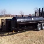 large dual grill on trailer