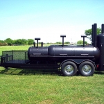 large grill on trailer