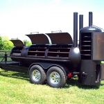 large grill on trailer