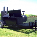 large grill on trailer