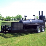 large grill on trailer