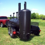 large grill on trailer