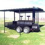 medium smoker on trailer with roof