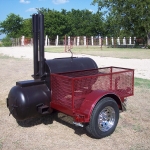 small patio smoker on trailer