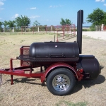 small patio smoker on trailer
