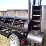 charcoal grill on trailer