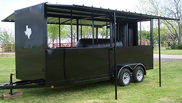 custom smoker pit trailer